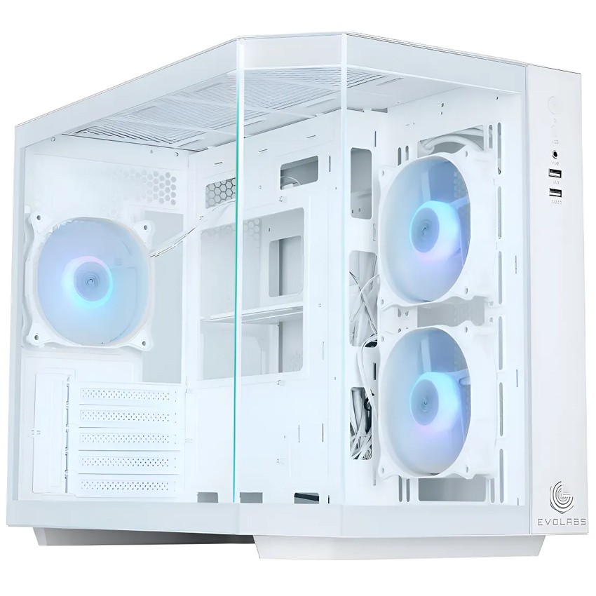 Gabinete Evolabs Primacy Evo-3000mw 3 Fan Argb Mid Tower Blanco